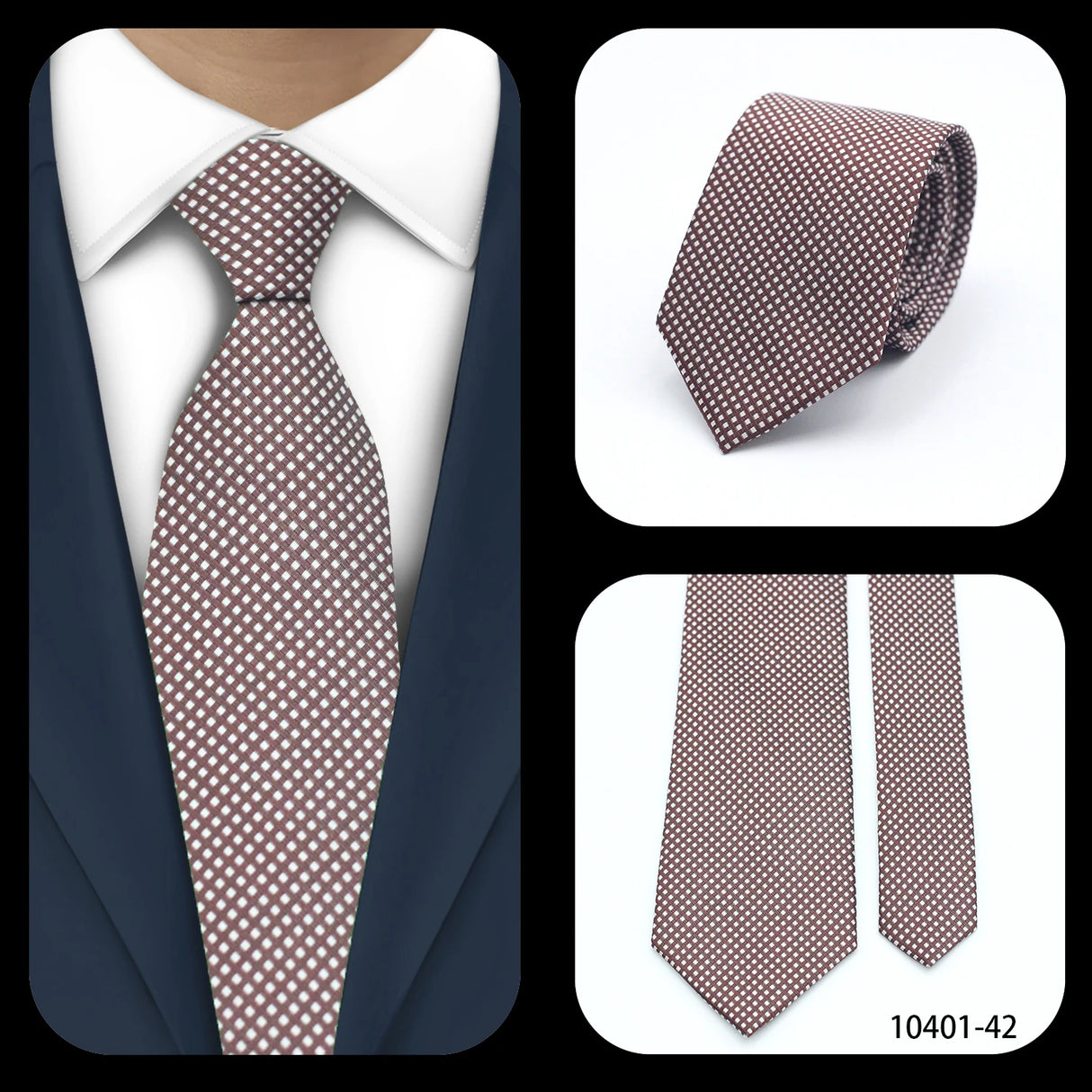 LYL 7CM Luxury Jacquard Red Dots Business Necktie Western Accessories Wedding Guest Gift Bolus Tie Items