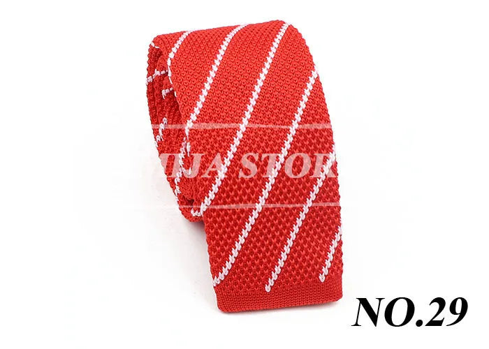 61 Styles Knit Tie Fashion Pattern Print Leisure Men's Knitted Tie Colourful Woven Daily Wear Cravat Gift For Apparel Accessorie