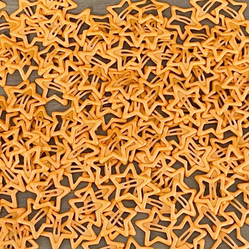 KYDZSW 10Pcs Children Cute Colors Geometric Stars Ornament Hair Clips Girls Lovely Sweet Hairpins Kid Hair Accessories