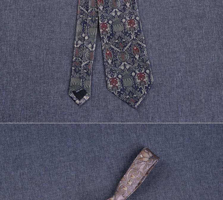 Fashion 8CM Wdith Brown Neckties Vintage Retro Flower Printed Ties For Adult Mens Casual Daily Neckwear Wedding Party Cravate