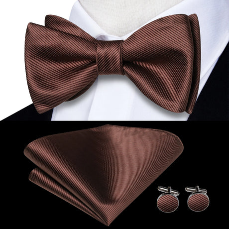 Dropshipping Jacquard Silk Mens Self Bow Tie Hanky Cufflinks Set Male Butterfly Knot Bowtie Wholesale for Male Wedding Business