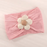 1Pc Baby Nylon Headscarf Astique Suitable Newborn Girl Flower Handmade Headband Elastic Hairband Turban Toddler Hair Accessories