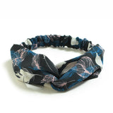 Fashion WomenFloral Headband Hair Accessories Leopard Cross Knotted Bow Chiffon Hair Band Girls Headdress Ladies Hoop Headwear