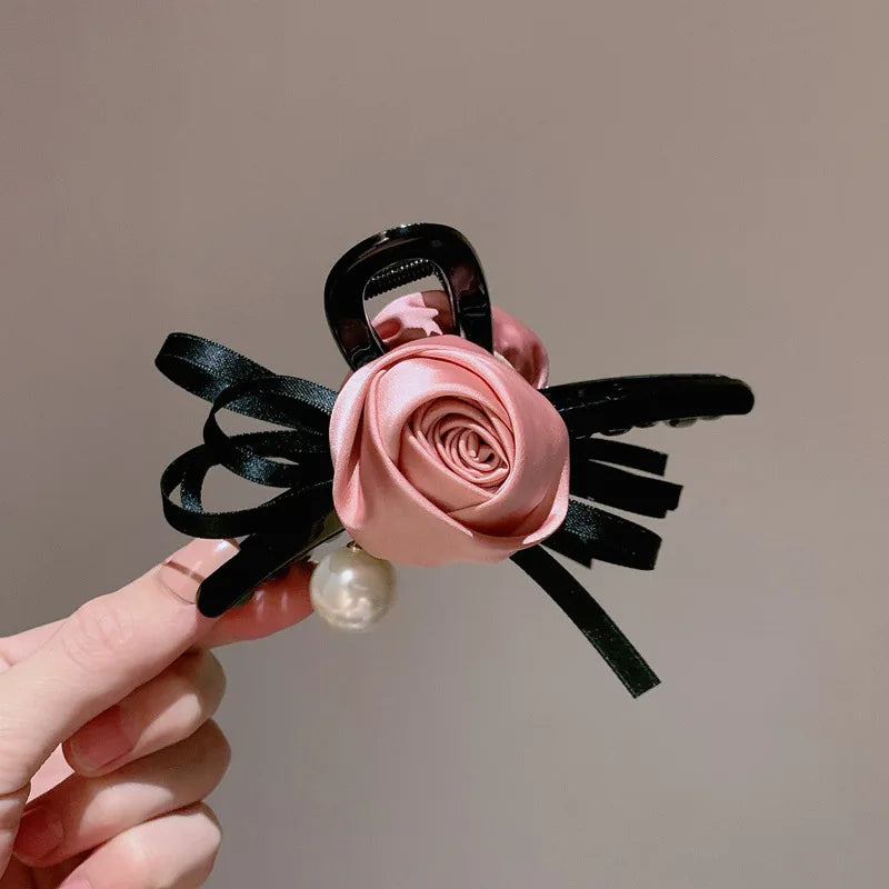 13cm Rose Shark Clip  Large  hair claw Elegant High-Grade Hair Accessories Pinzas Para El Cabello  Заколка Для Волос