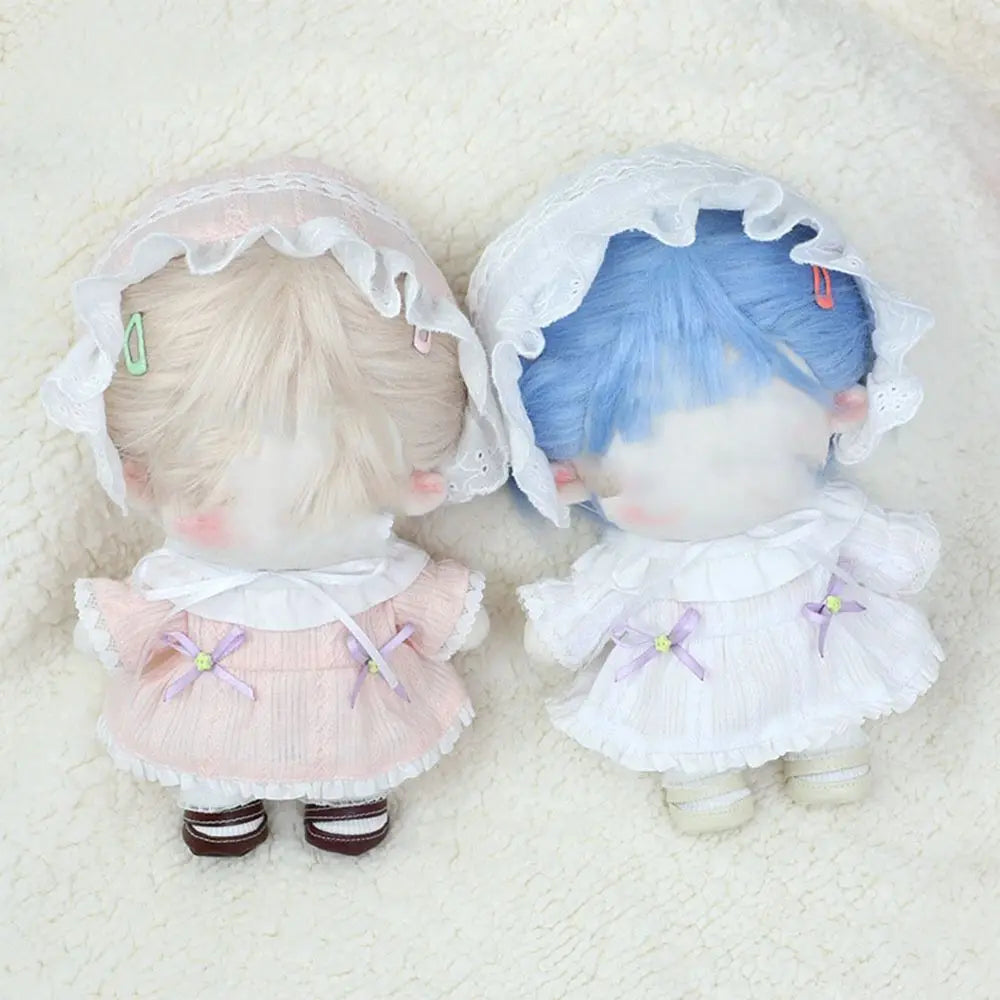 20CM Doll Hat Cute Lace Princess Miniature Hat Nightcap Soft Bonnet Cap For Idol Dolls Accessories Photography Props Kids Toys