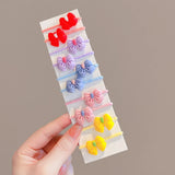 40PCS/10PCS Hair Accessories For Girl Elastic Hair Bands Cute Flowers Style Hair Ring Children Birthday Party Headdress Headwear