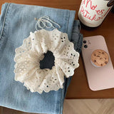 Oversized Lace Hair Scrunchie Elastic Ponytail Holder Elastic Hair Accessories