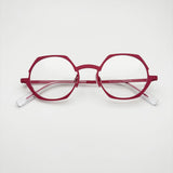 Wcwe Belight Optical Belgium Geometry Irregular Shape Titanium Eyewear Spectacle Frame Men Women Eyeglasses