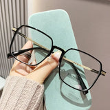 Anti Blue Light Blocking Glasses Oversized Square Reading Glasses for Women Men TR Frame High-definition Presbyopia Eyewear