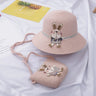 Summer Baby Straw Hat With Handbag Flower Breathable Beach Hat Bags Kids Hat Boy Girls Sun Visor UV protection panama Hat gorras