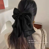 Hot Korean  Big Size Bow Hair Clip Claw Clamp Women  High Ponytail  Barrettes Headwear Girls Women Hair Accessories
