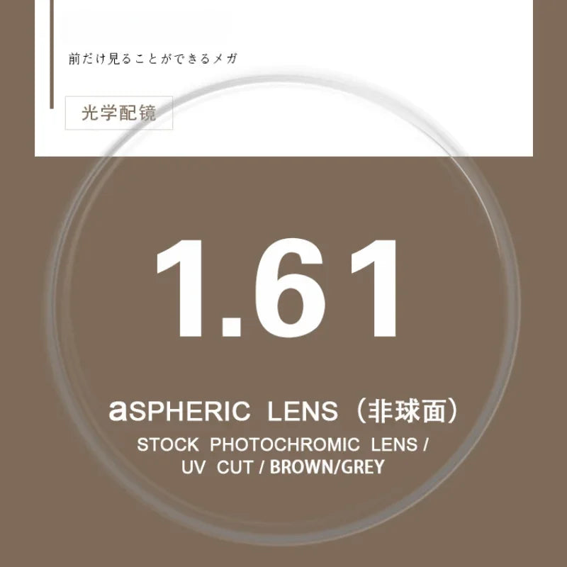 Optical 1.61/1.67/1.74 Glasses Lens Ultra-thin Aspheric Colour Changing Myopia Lenses UV Grey Teal Wholesale Eyelasses Lens