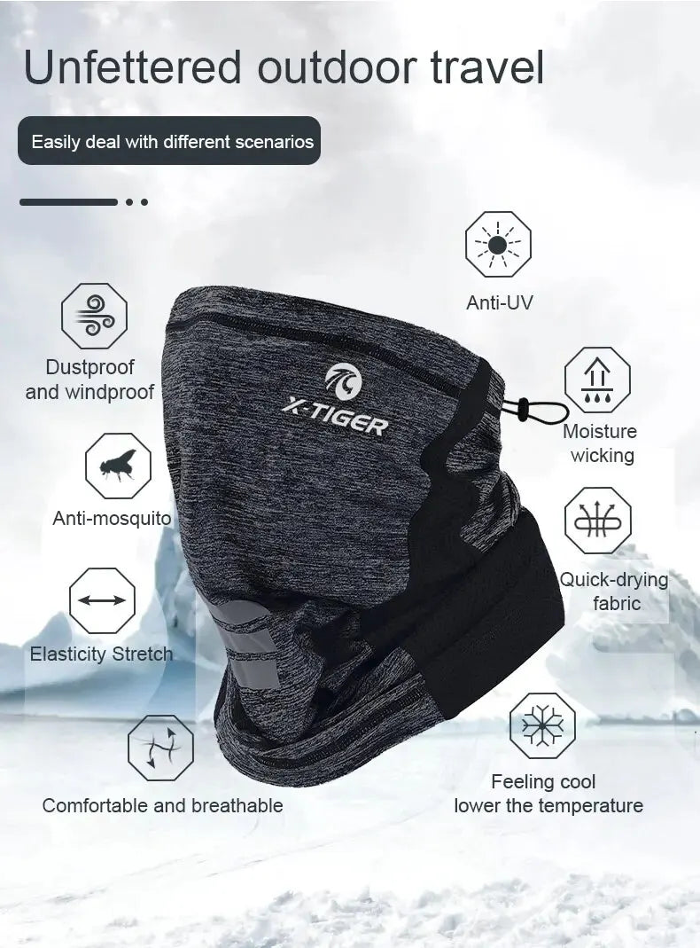 X-TIGER Cycling Face Mask Absorb Sweat Breathable Fishing Training Sport Face Scarf Neck Gaiter Summer Face Bandana