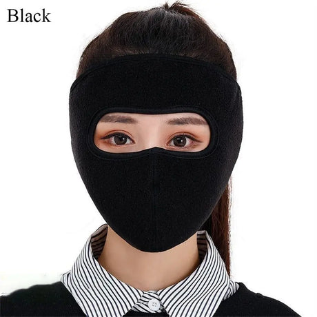 Women Men Winter Warm Cycling Windproof Cold-proof Mouth Cover Face Shield for Outdoor Camping Ski Earmuffs Fleece Warm Mask