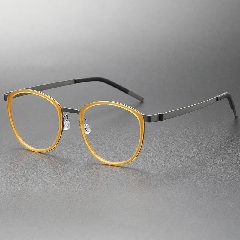 9737 new integrated screwless pure titanium glasses frame