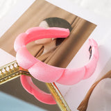 Retro Hair Hoops Wide Velvet Twist Sponge Headband Bezels Hairbands for Women Girl Wavy Braided Headbands Hair Accessories