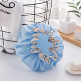 1Pcs Women's Elastic Band Satin Silky Bonnet Sleep Cap Hair Care Hair Dryers Female Hair Protect Bonnet Nightcap Satin Bath Cap