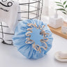 1Pcs Women's Elastic Band Satin Silky Bonnet Sleep Cap Hair Care Hair Dryers Female Hair Protect Bonnet Nightcap Satin Bath Cap