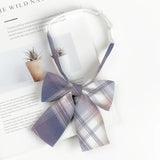 Fashion JK Bowtie Women College Student Collar Tie Cotton Plaid Bowknot Lolita Girls Adjustable Butterfly Anime Cosplay Cravat