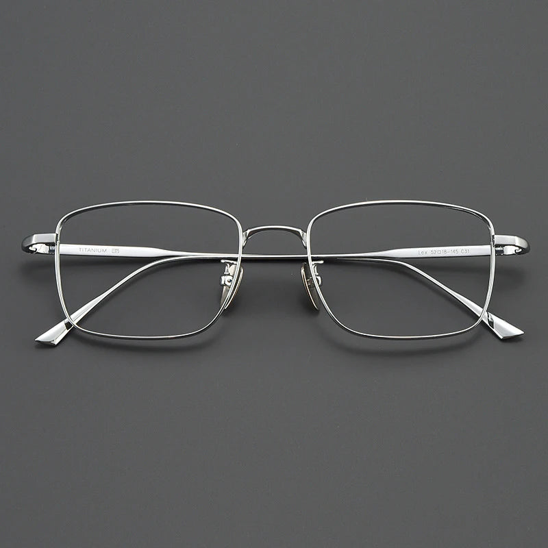 Xbora Men's Ultra-Light Pure Titanium Glasses Frame Business Square Flexible Optical Women's Prescription Eyelasses 1908