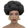 Exaggerated Big Braid Head Band African Raw Silk Turban Cap for Women Nigeria Wedding Party Headpiece Female Headband