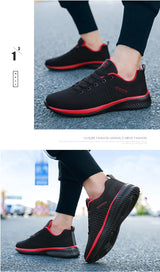 Men Running Sneakers Lightweight Athletic Shoes Classical Mesh Breathable Lace-up Outdoor Walking Shoes Male Tennis Shoes