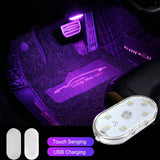 1pc Touch Sensor USB LED Interior light LED Lamp Car Ceiling Lamp Reading Light Car Decorations Roof Interior Lighting