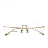 Fashionable and Simple Frameless Titanium Alloy Business Men's Glasses Personalized High-quality Women's Frames Suitable  Myopia