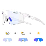 SCVCN UV400 Photochromic Cycling Glasss Sports Running Sunglasses Men Outdoor Drving Bicycle Goggles MTB Eyewear 1 Lens