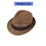 Children Kids Summer Beach Straw Hat Jazz Panama Trilby Fedora Hat Gangster Outdoor Breathable Hats Girls Boys Sunhat
