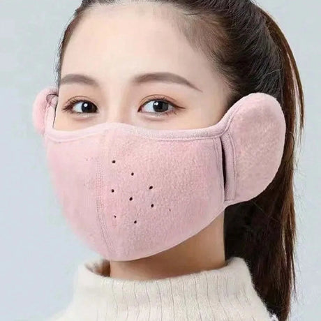 Thickened Winter Windproof Breathable Mask with Anti Freezing Ear Earmuffs Unisex Cold-Proof Warm Mask for Outdoor Sport Cycling