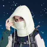 Plush Warm Hat Thickned Beanies Cap Outdoor Windproof Scarf One-Piece Hat Hood Cover Fleece Hat for Cycling Running Waterproof