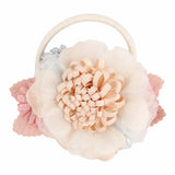 Handmade Flower Elastics Hair Ties For Kids Girls Stretchy Rubber Hairband Slim Headband Scrunchies Ponytail Holder Ring Loop
