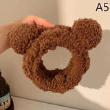 Wide Hairband Headpiece Cute Bear Ears Plush Face Wash Make-up Hair Band Wide Edge Hair Band Headdress