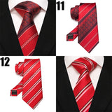 EASTEPIC Men's Gifts of Striped Ties Red Neckties for Gentlemen in Fine Apparel Fashionable Accessories for Social Occasions