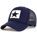 Five-Pointed Star Printed Baseball Net Caps Spring and Summer Outdoor Adjustable Casual Hats Sunscreen Hatcreen Hat
