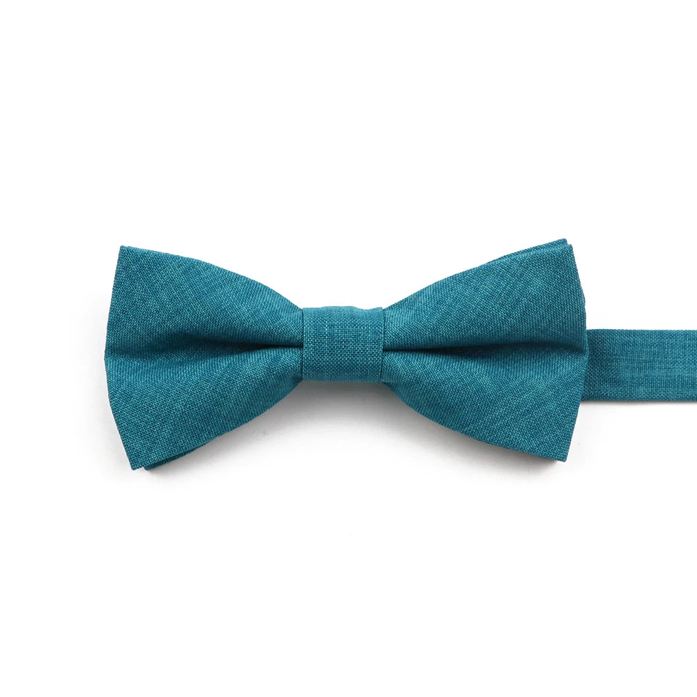 High Quality Mens Solid Color Bowtie Set For Men Children Wedding Party Dinner Accessory Pink Orange Father-son Bow Tie Gift