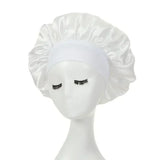 1PC Satin Sleeping Hat Night Sleep Hair Care Bonnet Nightcap Extra Satin Silky Shower Caps Sleep Cap with Premium Elastic Band