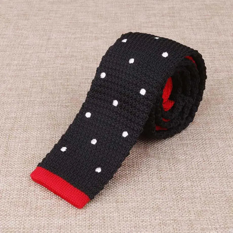 Men's Suits Knit Tie Plain Necktie For Wedding Party Tuxedo Casual Dots Woven Skinny Gravatas Cravats Accessories 25colors