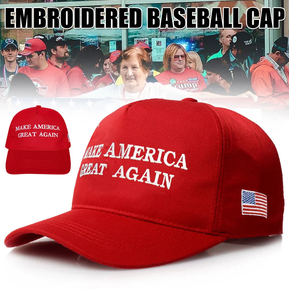 2025 Donald Trump Merchandise American Trucker Hat MAGA Slogan USA Flag KAG President 45-47 Baseball Cap