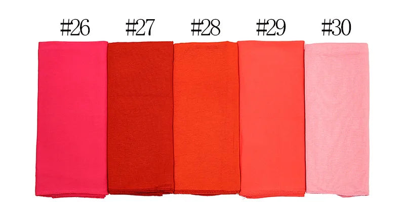 Ramadan Modal Cotton Jersey Hijabs For Woman Long Muslim Scarf Shawl Plain Soft Turban Tie Head Wraps For Women Islamic Clothing