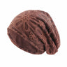 Women Men Sleeping Hat Baggy Beanie Satin Lined Night Unisex Sleep Cap Hair Care Bonnet Hair Loss Nightcap Pullover Hat Headwear