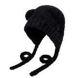 Fashion Women Beanies Caps Winter Warm Cute Bear Ear Hats Casual Plush Hat for Women Girls Earmuff Ear Protection Windproof Caps