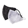 2PCS Lace Chiffon Facemask Spring Summer Embroidery Washable Dust Mask Women Fashion Adjustable Sunscreen Mask Face Accessories