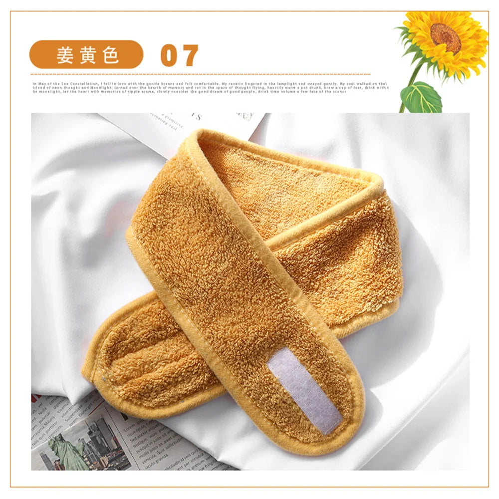 Soft Toweling Hair Accessories Girls Headbands for Face Washing Bath Makeup Hair Band Women Adjustable SPA Facial Headband