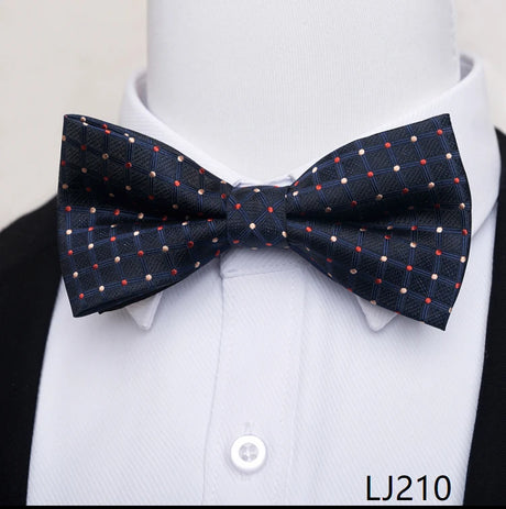 Fashion Brand Brand Silk Bow Tie Dark Blue Man Dot Wedding Accessories lover's day Fit Formal Party