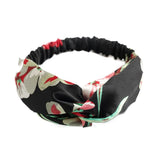 Fashion Headband Non Slip Bohemian Women Headwrap Vintage Cross Elastic Turban Headwear Print Yoga Hair Band Wide Hairband