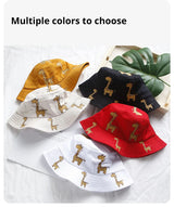 Cartoon Giraffe Baby Bucket Cap Outdoor Beach Children Sun Hat Kids Panama Cap Baby Boys Girls Cap