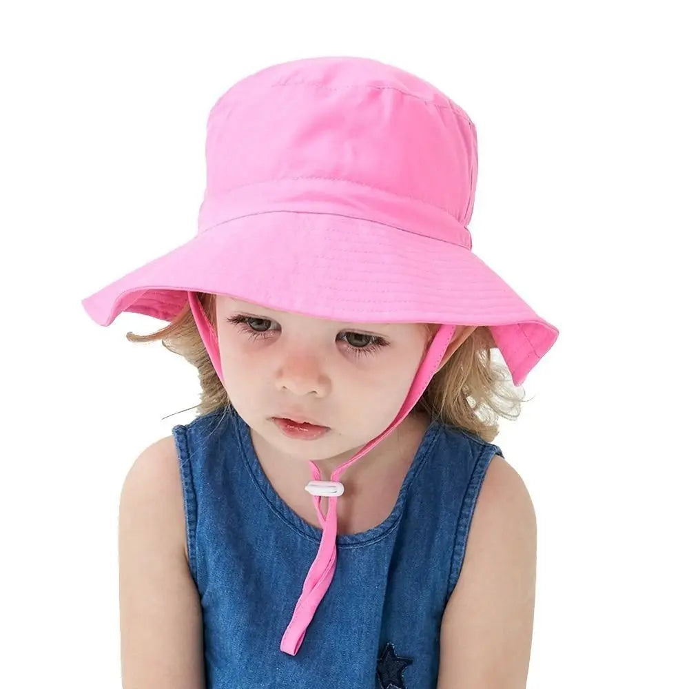 Summer Baby Sun Hat Baby Sun Hat for Girls and Boys Outdoor Neck Ear Cover Anti UV Kids Beach Caps Bucket Cap 0-8 Years