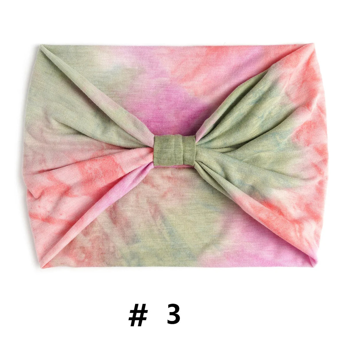Tie Dye Headbands for Women Wide Turban Headwrap Knotted Vintage Hairbands Cotton Bandanas Bandage Headscarf Hair Accessories